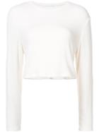 Theperfext Knitted Cropped Top - Nude & Neutrals