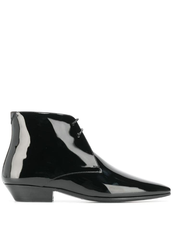 Saint Laurent Jonas Lace-up Boots - Black