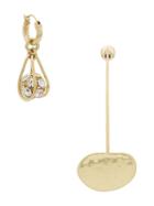 Ellery Asymmetric Drop Disc Earring - Gold