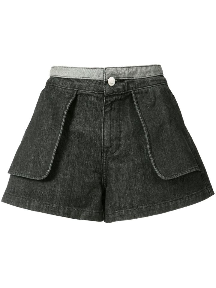 Opening Ceremony Inside Out Denim Shorts - Black