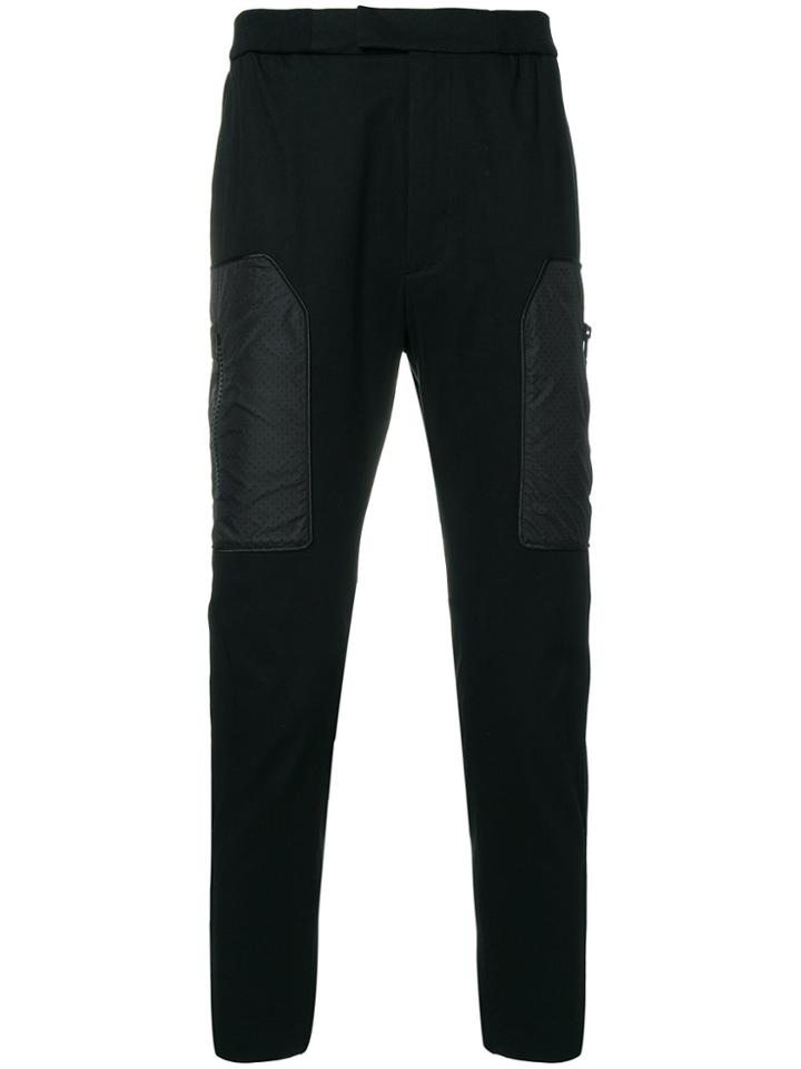 Les Hommes Urban Patch Pocket Trousers - Black