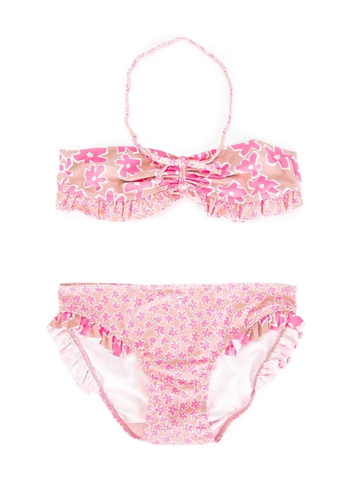 Stella Mccartney Kids Graphic Flowers Marilene Bikini - Pink & Purple