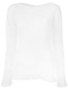 Georgia Alice Fine Pleated Long Sleeve Shirt, Women's, Size: 8, White, Polyester