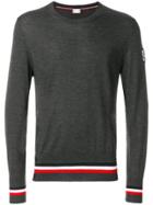 Moncler Gamme Bleu Striped Hem Jumper - Grey