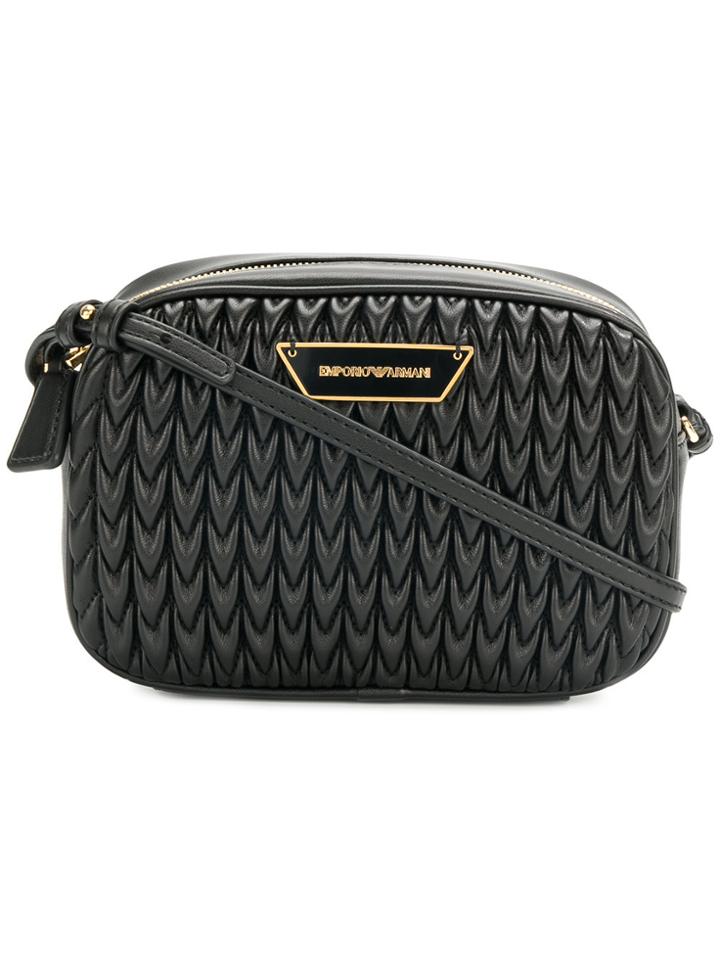 Emporio Armani Quilted Crossbody Bag - Black