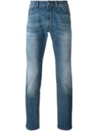 Versace Stonewashed Jeans, Men's, Size: 36, Blue, Cotton/spandex/elastane/polyester