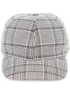 A.p.c. Checked Baseball Cap, Men's, Size: Small, White, Cotton/virgin Wool