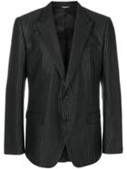 Dolce & Gabbana Metallic Dotted Blazer - Black