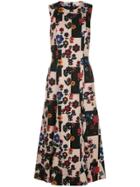 Jonathan Cohen Abstract Floral Pattern Dress - Black