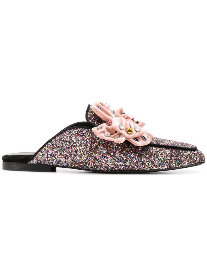 Castañer Glitter Mules - Metallic