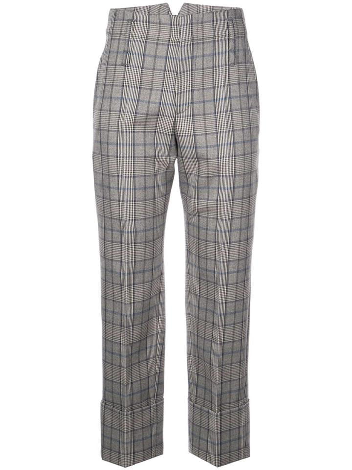 Brunello Cucinelli Plaid Cuffed Trousers - Multicolour