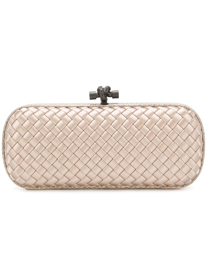 Bottega Veneta Mink Intrecciato Impero Stretch Knot - Neutrals