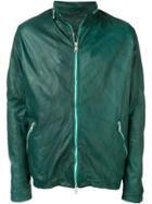 Giorgio Brato Zip Front Leather Jacket - Green