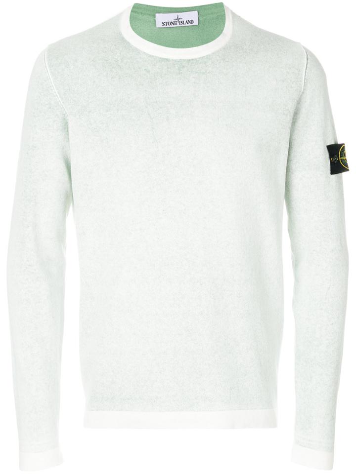 Stone Island Hand Sprayed Jumper - Green