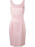 D.exterior Pleated Detail Sleeveless Dress - Pink & Purple