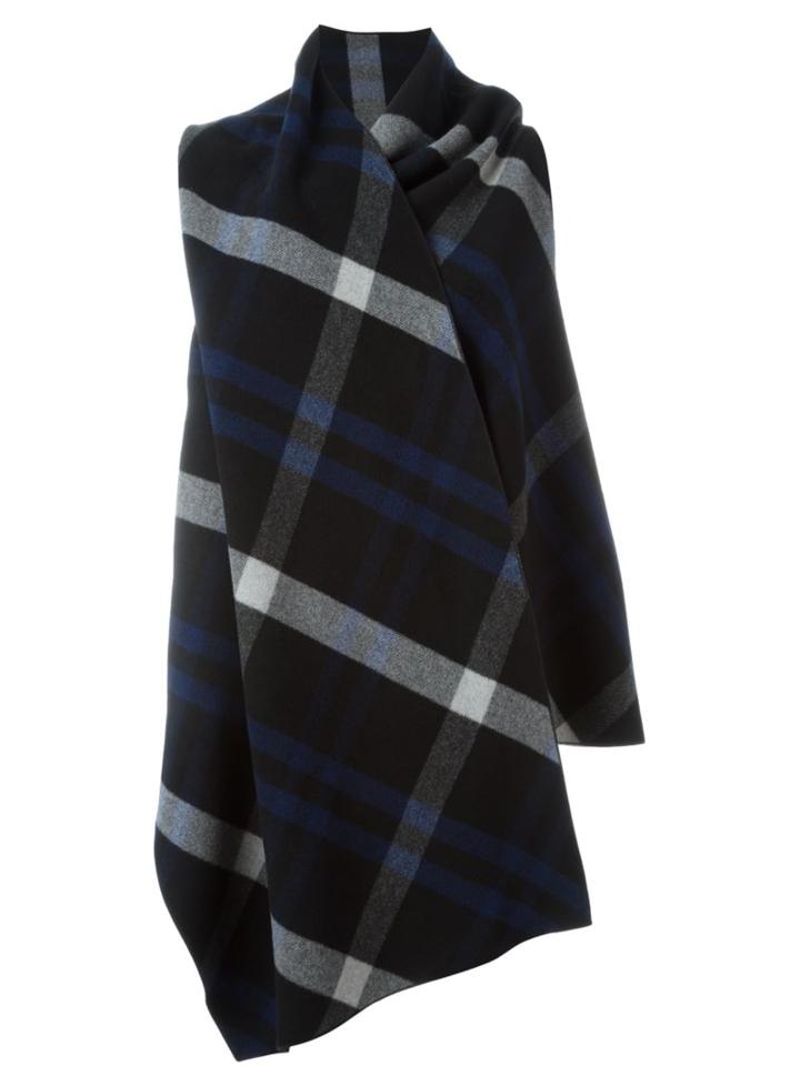 Cédric Charlier Checked Draped Coat