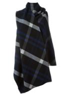 Cédric Charlier Checked Draped Coat