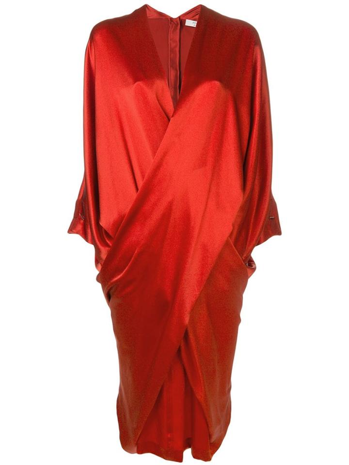 Poiret Infinity Draped Dress - Red