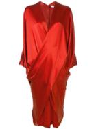 Poiret Infinity Draped Dress - Red