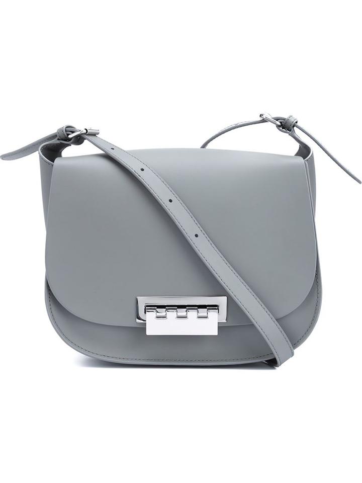 Zac Zac Posen Eartha Iconic Saddle Bag, Women's, Grey, Calf Leather