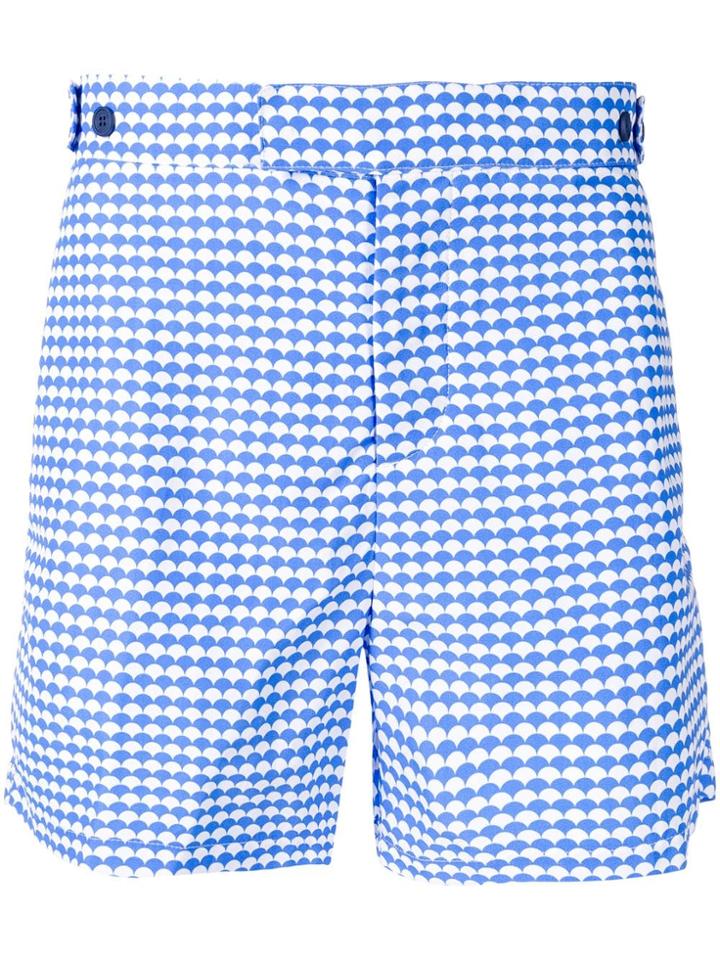 Frescobol Carioca Printed Swim Shorts - Blue