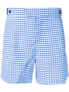 Frescobol Carioca Printed Swim Shorts - Blue