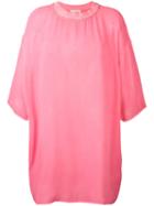 Amen Oversized T-shirt, Women's, Pink/purple, Silk/cotton/spandex/elastane/metal