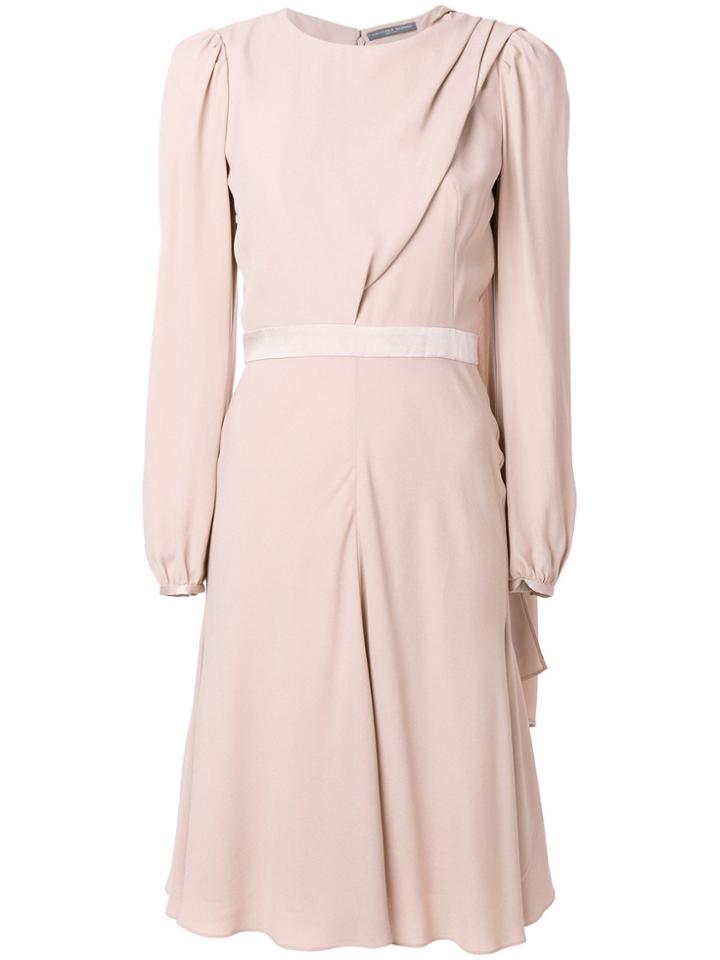 Alexander Mcqueen Draped Back Dress - Pink & Purple