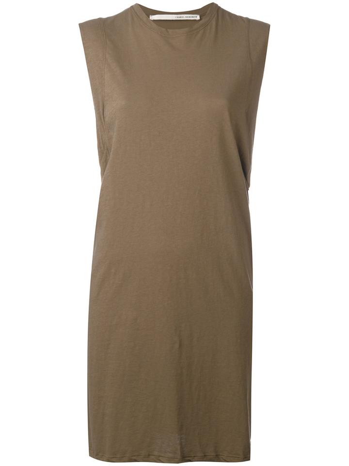 Isabel Benenato - Oversized Tank - Women - Cotton - 38, Brown, Cotton