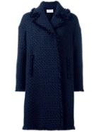 Gianluca Capannolo Single Breasted Coat, Women's, Size: 42, Blue, Polyamide/acrylic/virgin Wool