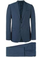 Armani Collezioni Three-piece Suit, Men's, Size: 52, Blue, Virgin Wool/acetate/viscose