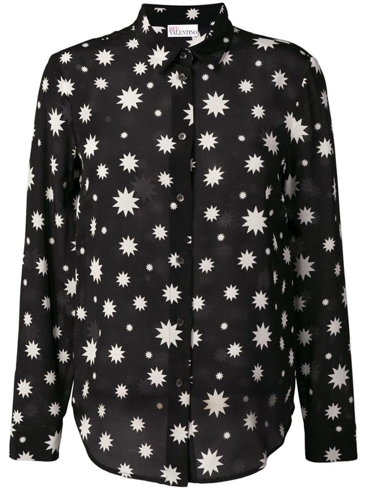 Red Valentino Star Print Blouse - Black