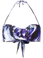 Mona Twisted Bandeau Bikini Top - Pink & Purple