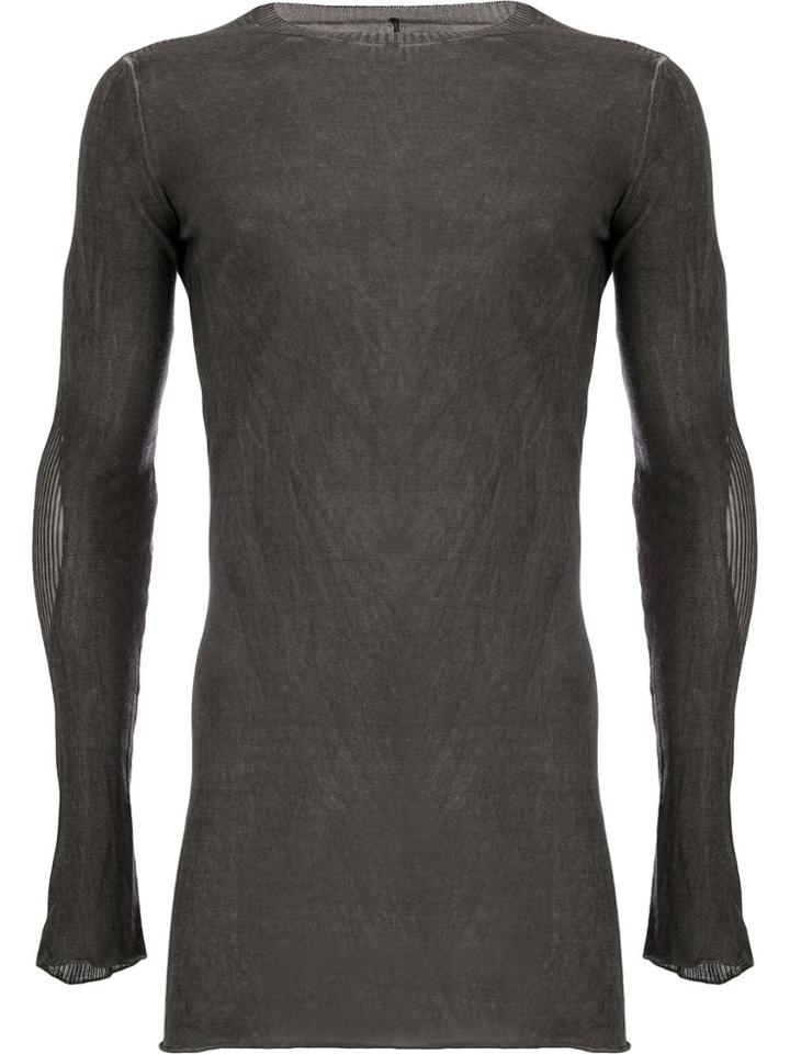 Masnada Ribbed Insert Sweatshirt - Grey