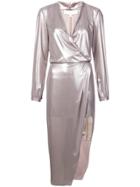 Michelle Mason Wrap Dress - Metallic