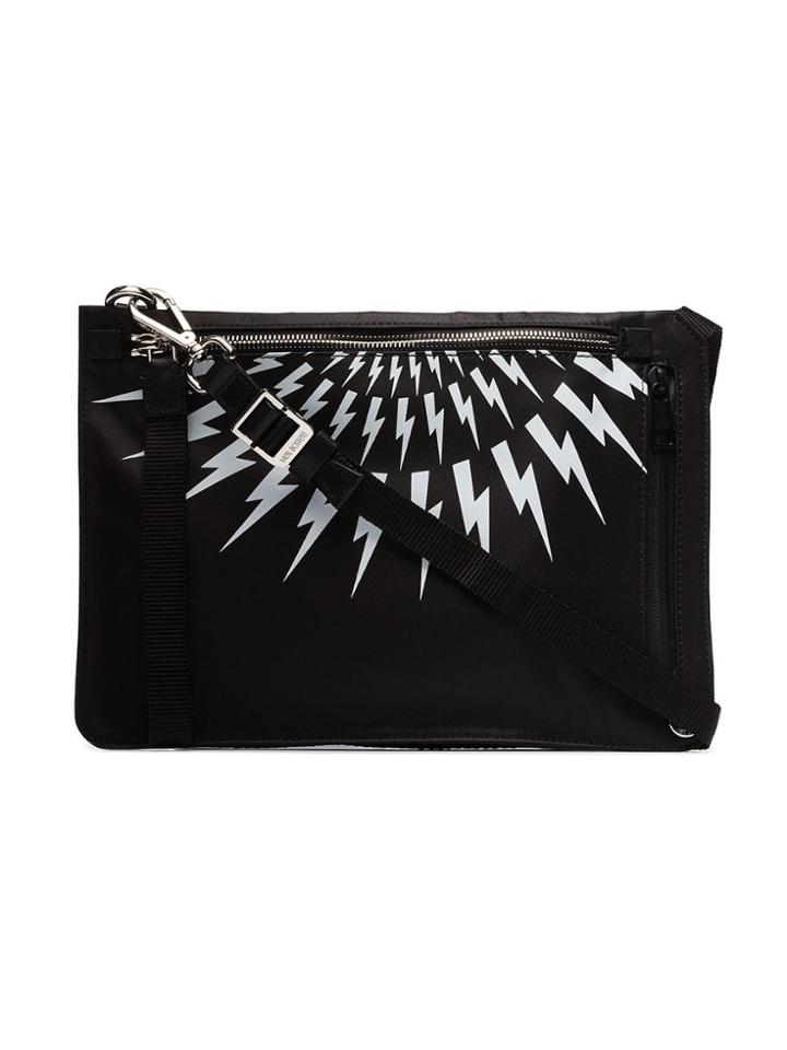 Neil Barrett Black Sacoche Nylon Cross Body Bag