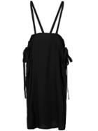 Y's Suspender Detail Layered Skirt, Women's, Size: 2, Black, Lyocell
