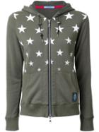 Guild Prime Star Print Zipped Hoodie, Women's, Size: 36, Green, Cotton