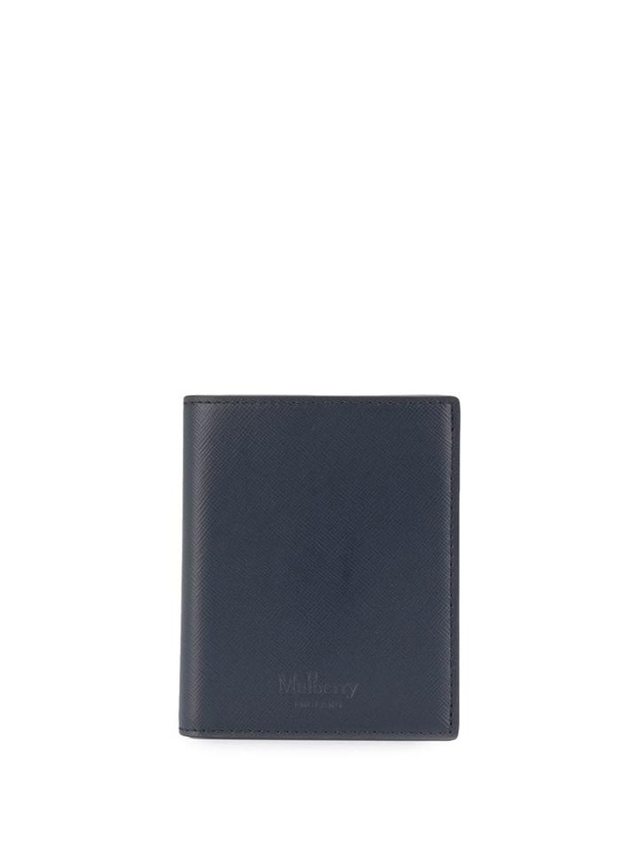 Mulberry Embossed Logo Trifold Wallet - Blue