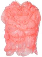 Comme Des Garçons Tricot Gathered Sheer Tank - Pink & Purple
