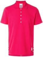 Thom Browne Grosgrain Trim Polo Shirt - Pink & Purple