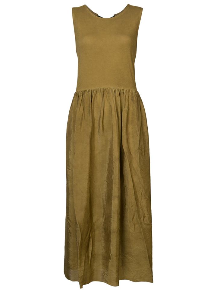 Uma Wang Sleeveless Maxi Dress - Yellow & Orange
