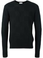Ami Alexandre Mattiussi Checked Pattern Jumper, Men's, Size: Medium, Black, Polyamide/cashmere/llama/merino