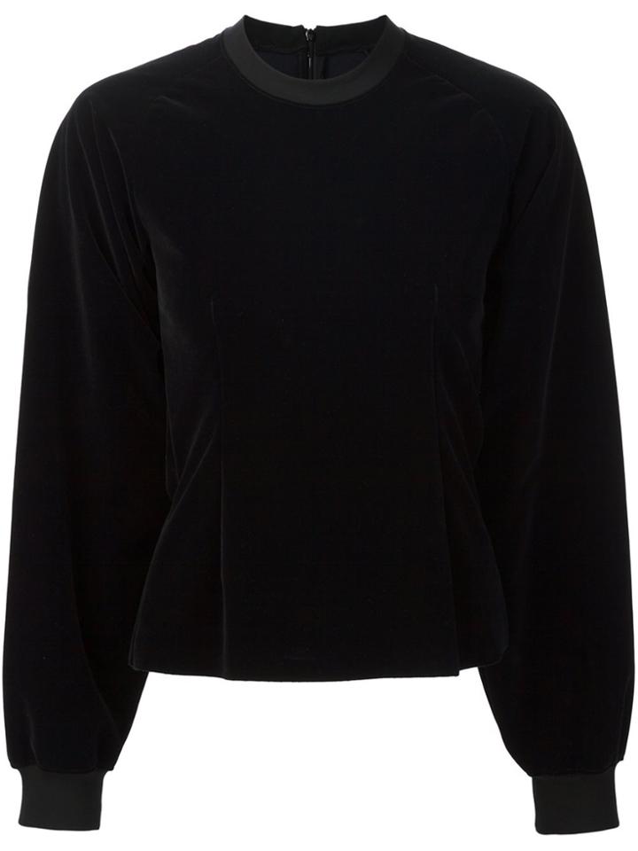 Mm6 Maison Margiela Round Neck Longsleeved Sweatshirt - Black