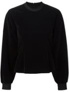 Mm6 Maison Margiela Round Neck Longsleeved Sweatshirt - Black
