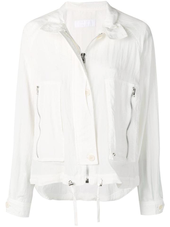 Helmut Lang Parachute Short Trench - White