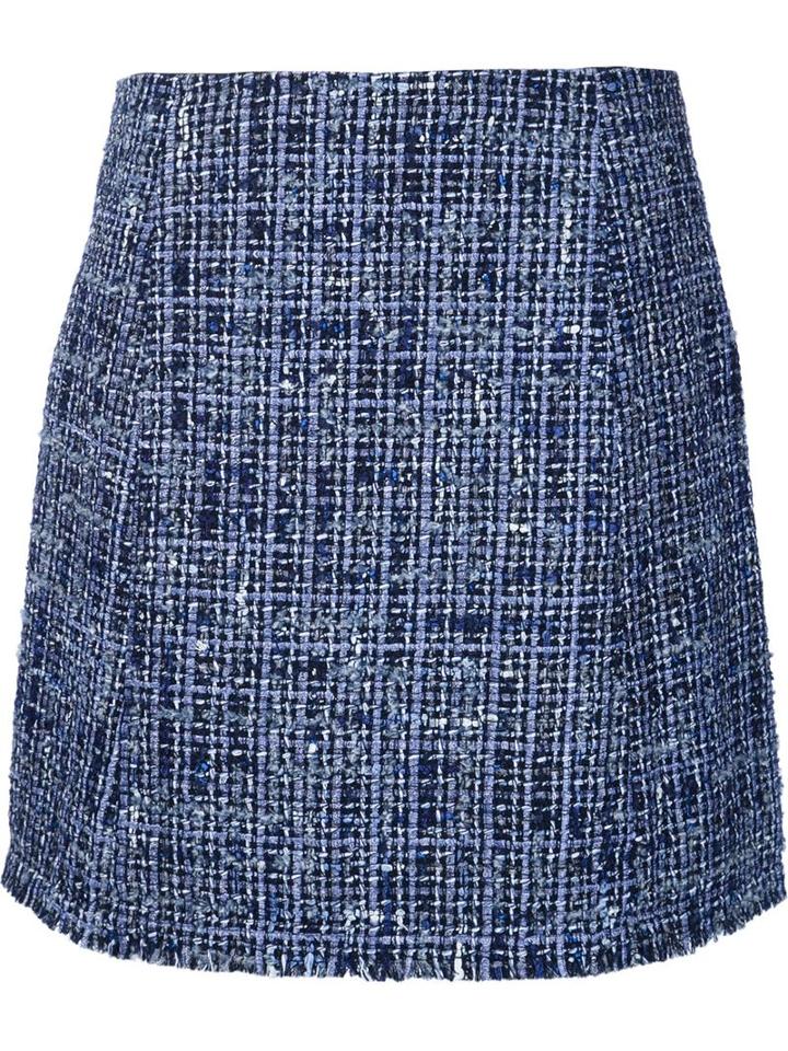 Sonia Rykiel Tweed Skirt, Women's, Size: 36, Blue, Cotton/linen/flax/acrylic/polyamide