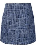 Sonia Rykiel Tweed Skirt, Women's, Size: 36, Blue, Cotton/linen/flax/acrylic/polyamide