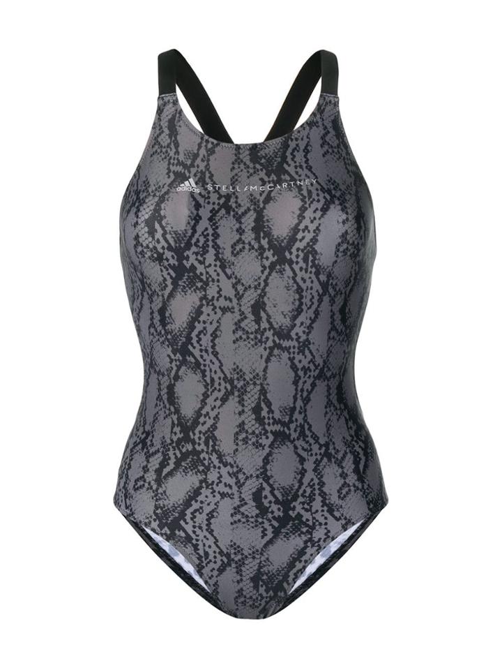 Adidas By Stella Mccartney Granite Print Swimsuit - Black