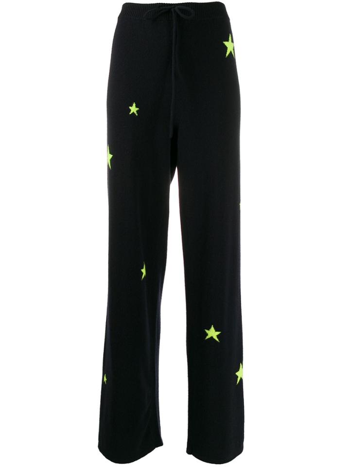Chinti & Parker Cashmere Fluorescent Star Joggers - Blue